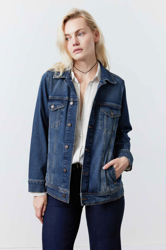 Long Line Denim Jacket