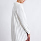 Look In The Back Pleated Long Sleeve Blouse