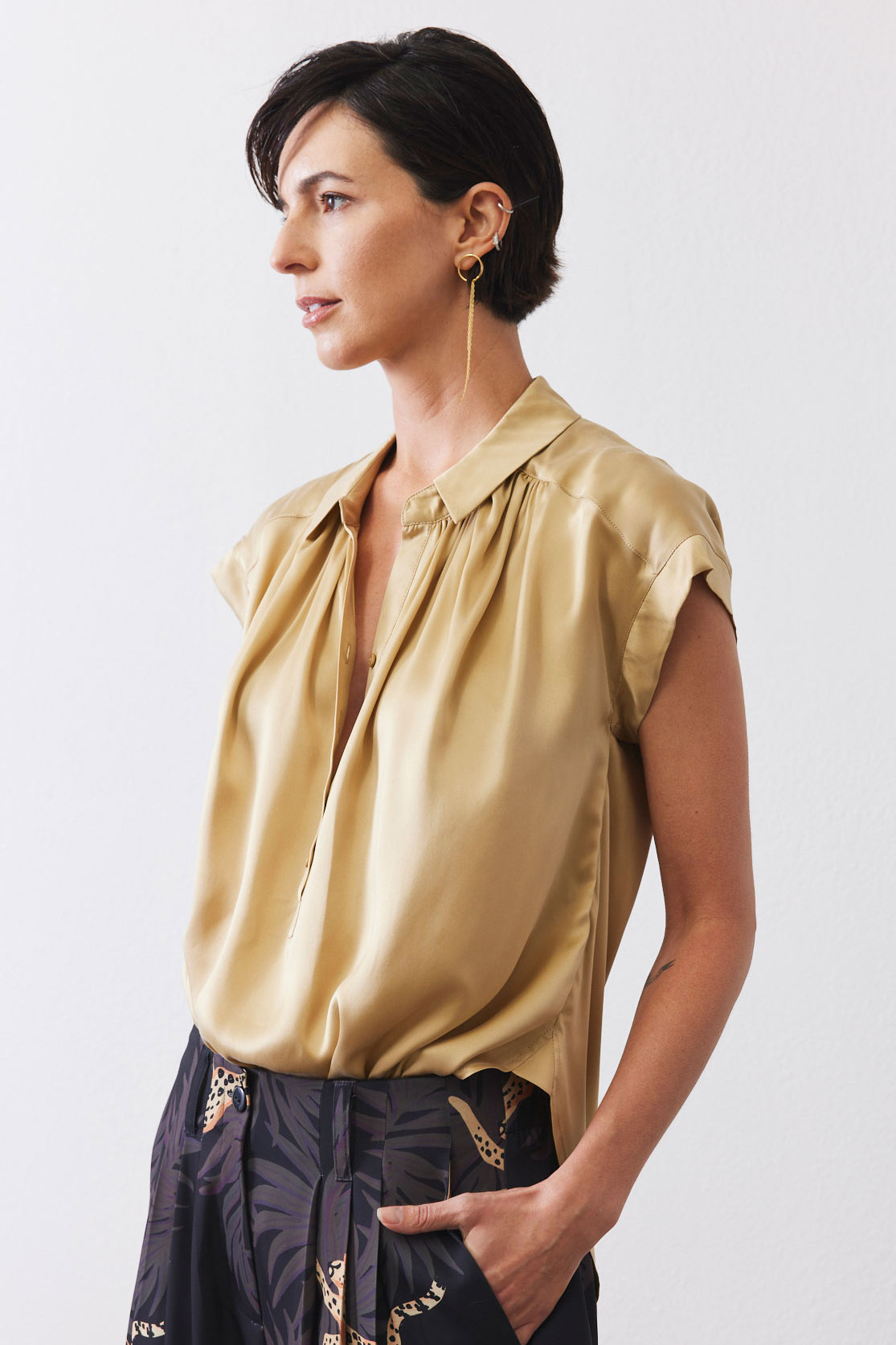 The Nonchalant Oversized Silk Blouse