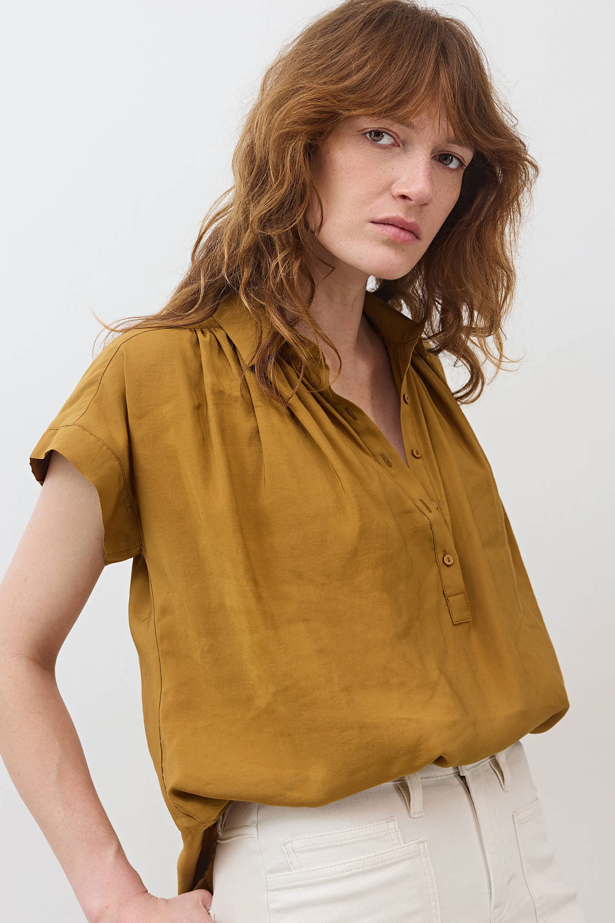 Nonchalant Oversized Voile Blouse