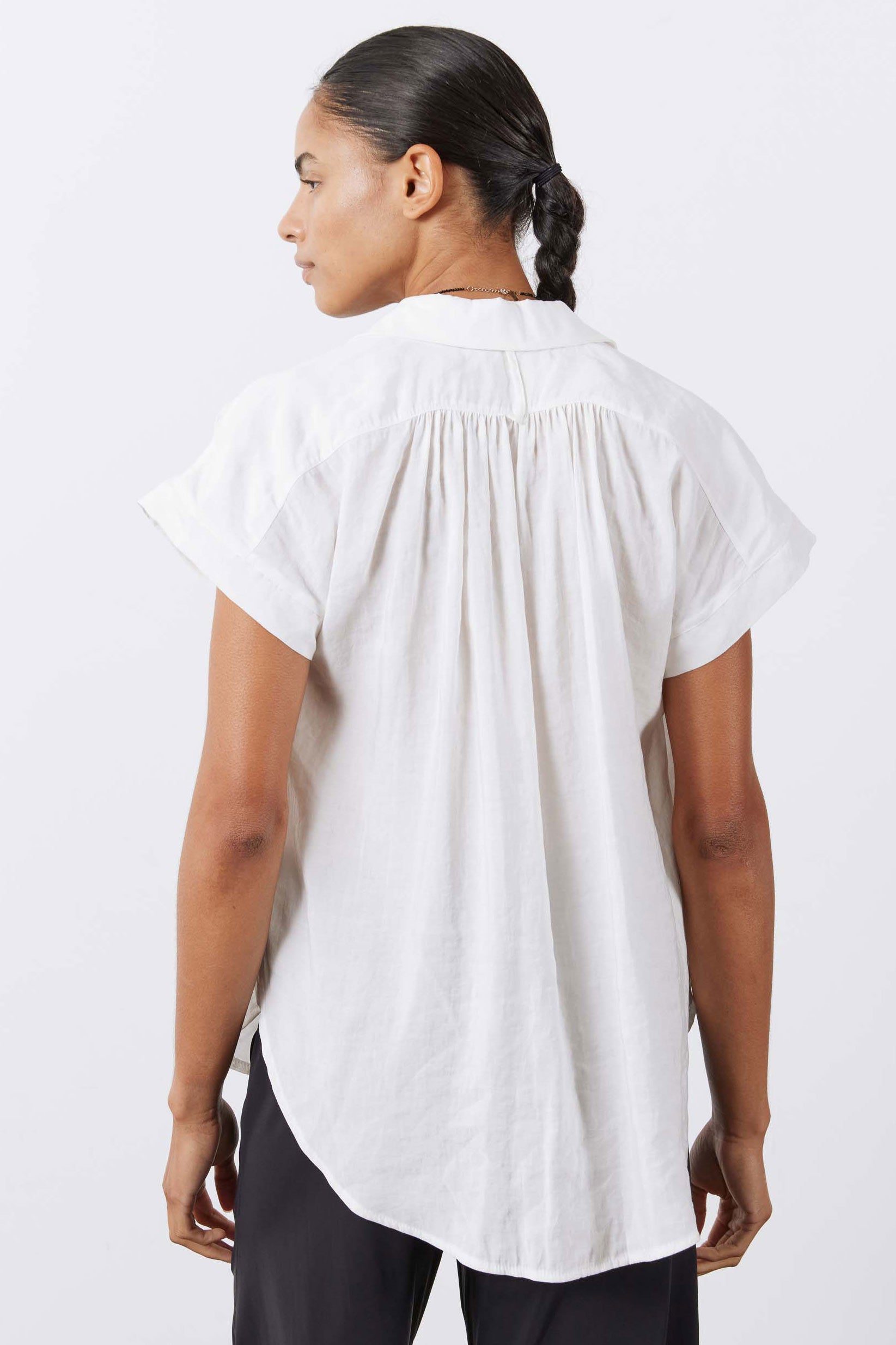 The Nonchalant Oversized Voile Blouse | White – Ruti
