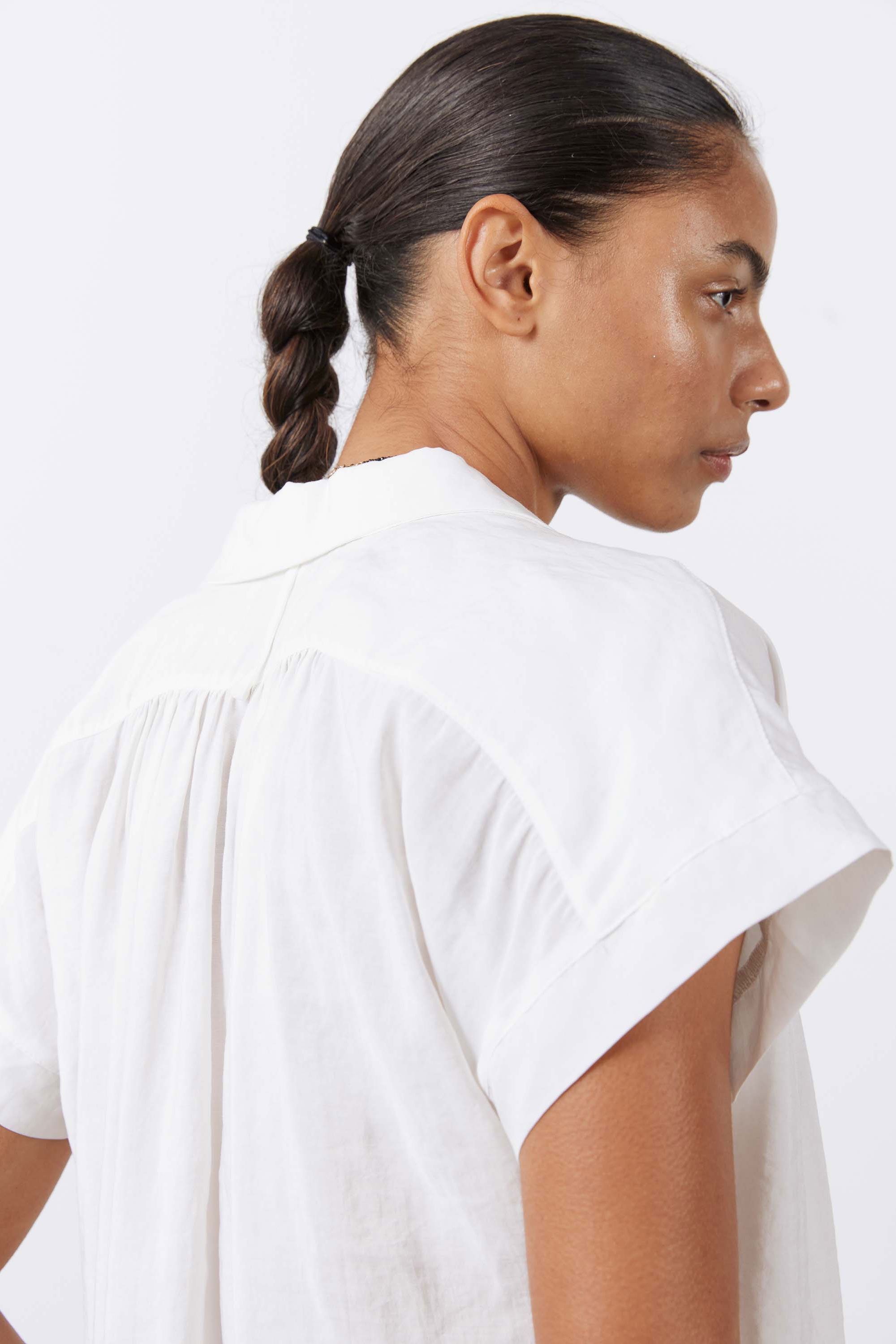 The Nonchalant Oversized Voile Blouse | White – Ruti