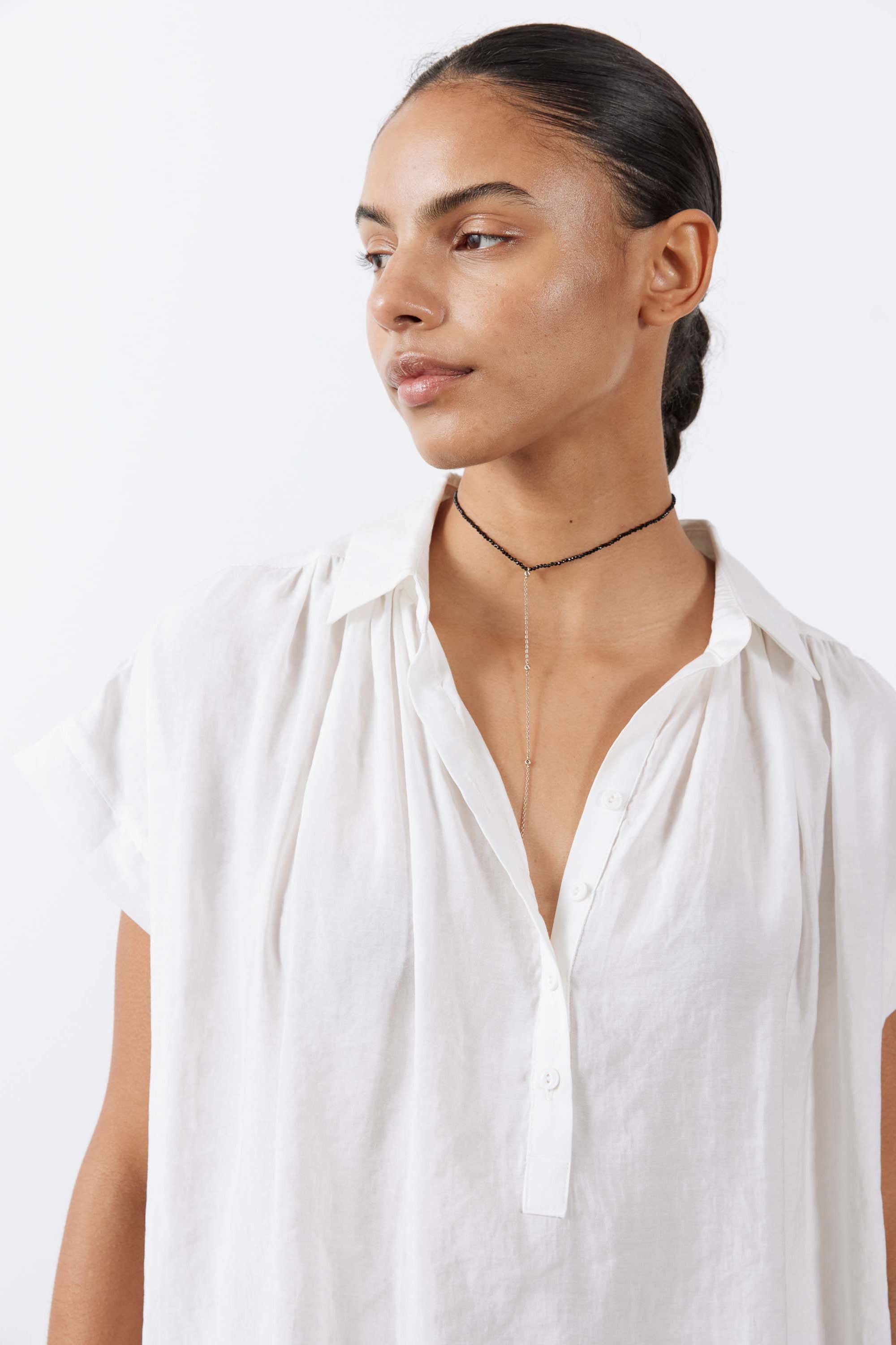 The Nonchalant Oversized Voile Blouse | White – Ruti