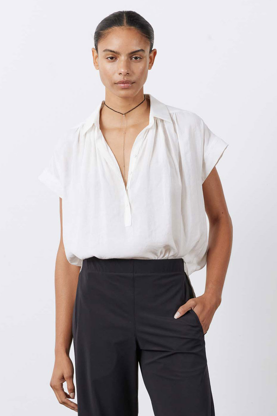 Nonchalant Oversized Voile Blouse