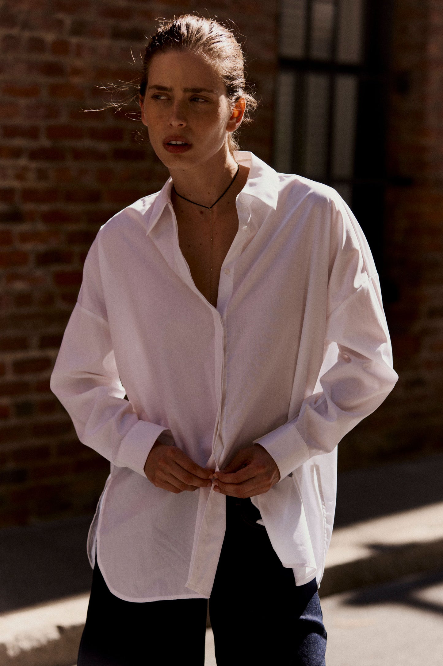 Non-Iron Refine Oversized Tunic