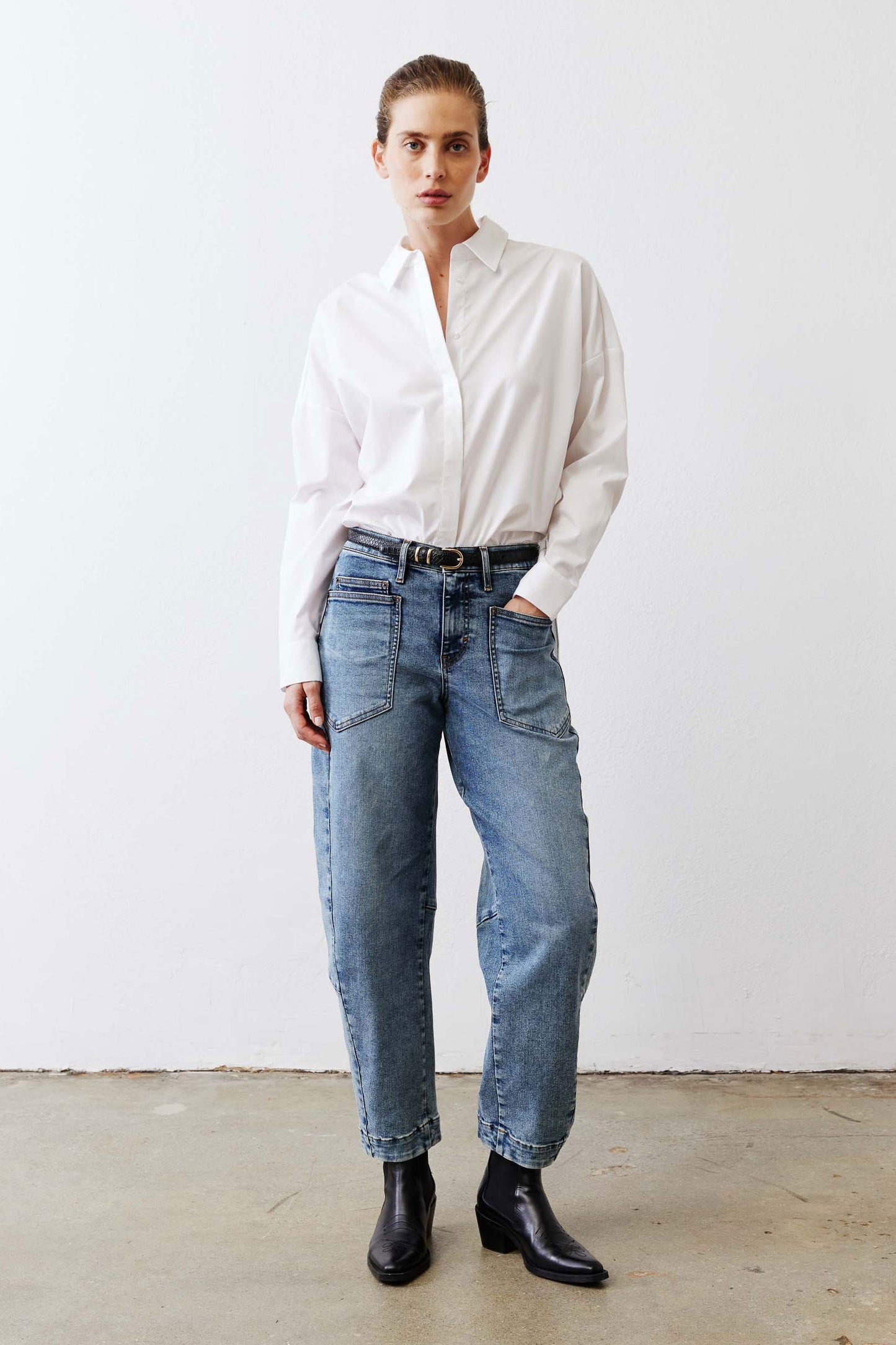 Non-Iron Refine Oversized Tunic