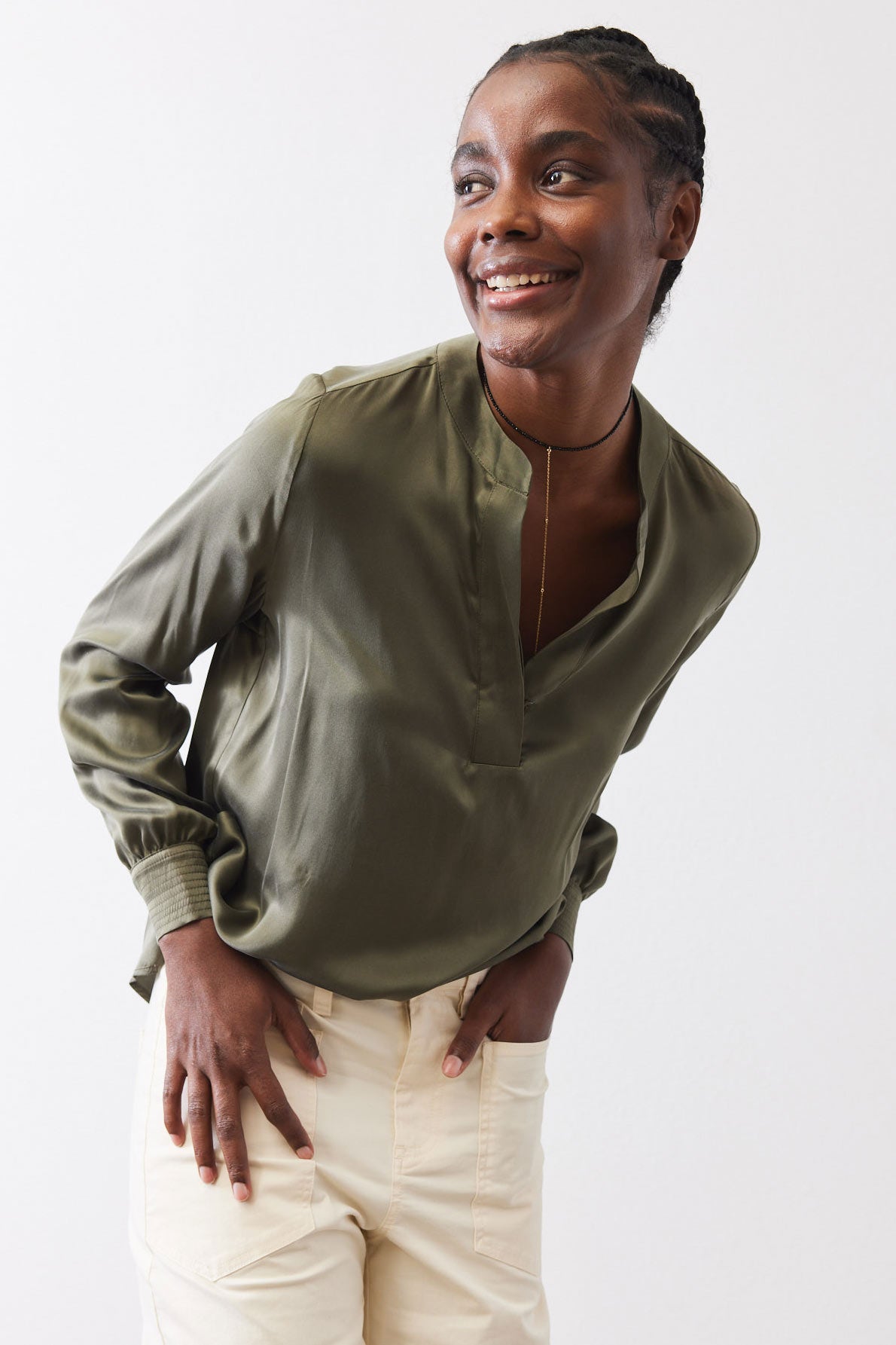 Not Too Loose Silk Blouse