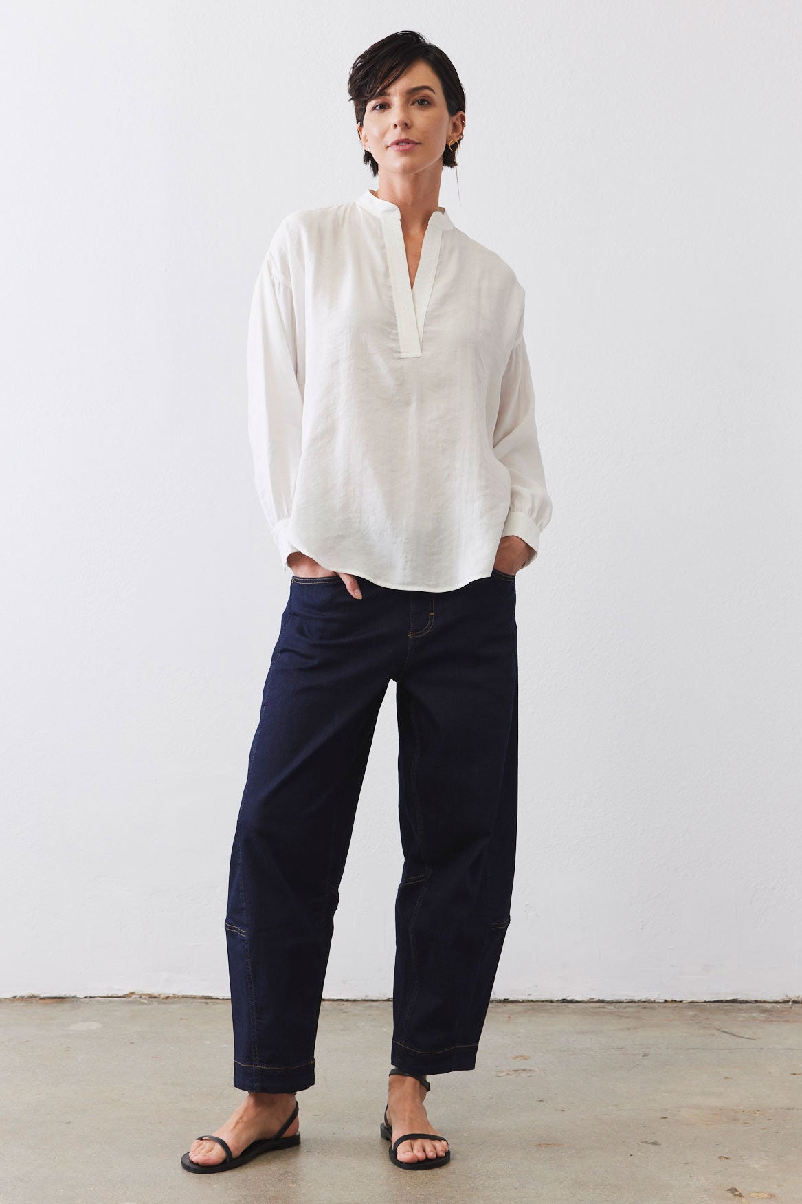 Not Too Loose Light Poplin Blouse