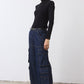 The Petite Off Duty Light Denim Cargo Pants