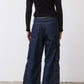 The Petite Off Duty Light Denim Cargo Pants