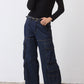 The Petite Off Duty Light Denim Cargo Pants