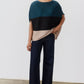 Pleated Colorblock Top
