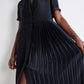 One-Sided Pleated Slinky Dress