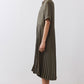 One-Sided Pleated Slinky Dress