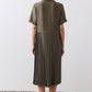 One-Sided Pleated Slinky Dress