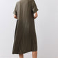 One-Sided Pleated Slinky Dress