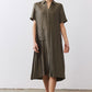 One-Sided Pleated Slinky Dress