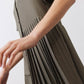 One-Sided Pleated Slinky Dress