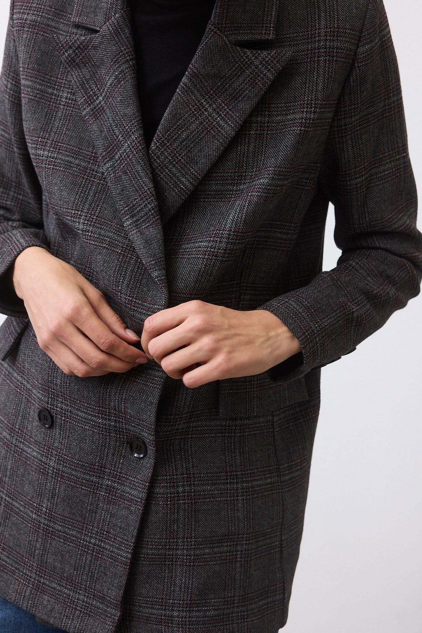 On the Clock Plaid Blazer