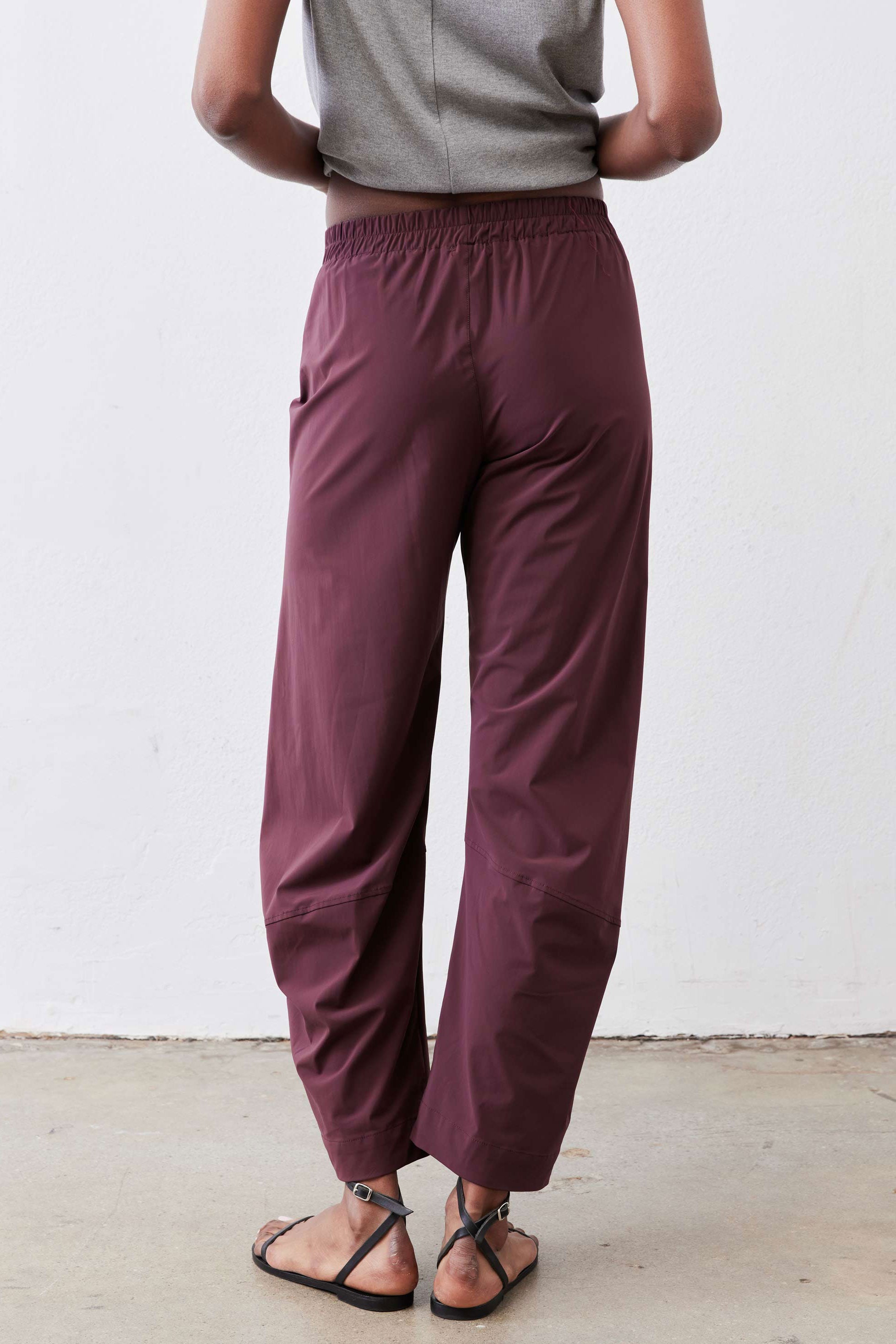 The On The Loose Work Pants | Aubergine Purple | Barrel Pants – Ruti The On The Loose Work Pants | Aubergine Purple | Barrel Pants – Ruti