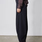 Black wide-leg work pants with relaxed fit and side view