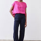 Deep sea work pants with elastic waist and relaxed ankle-length fit
