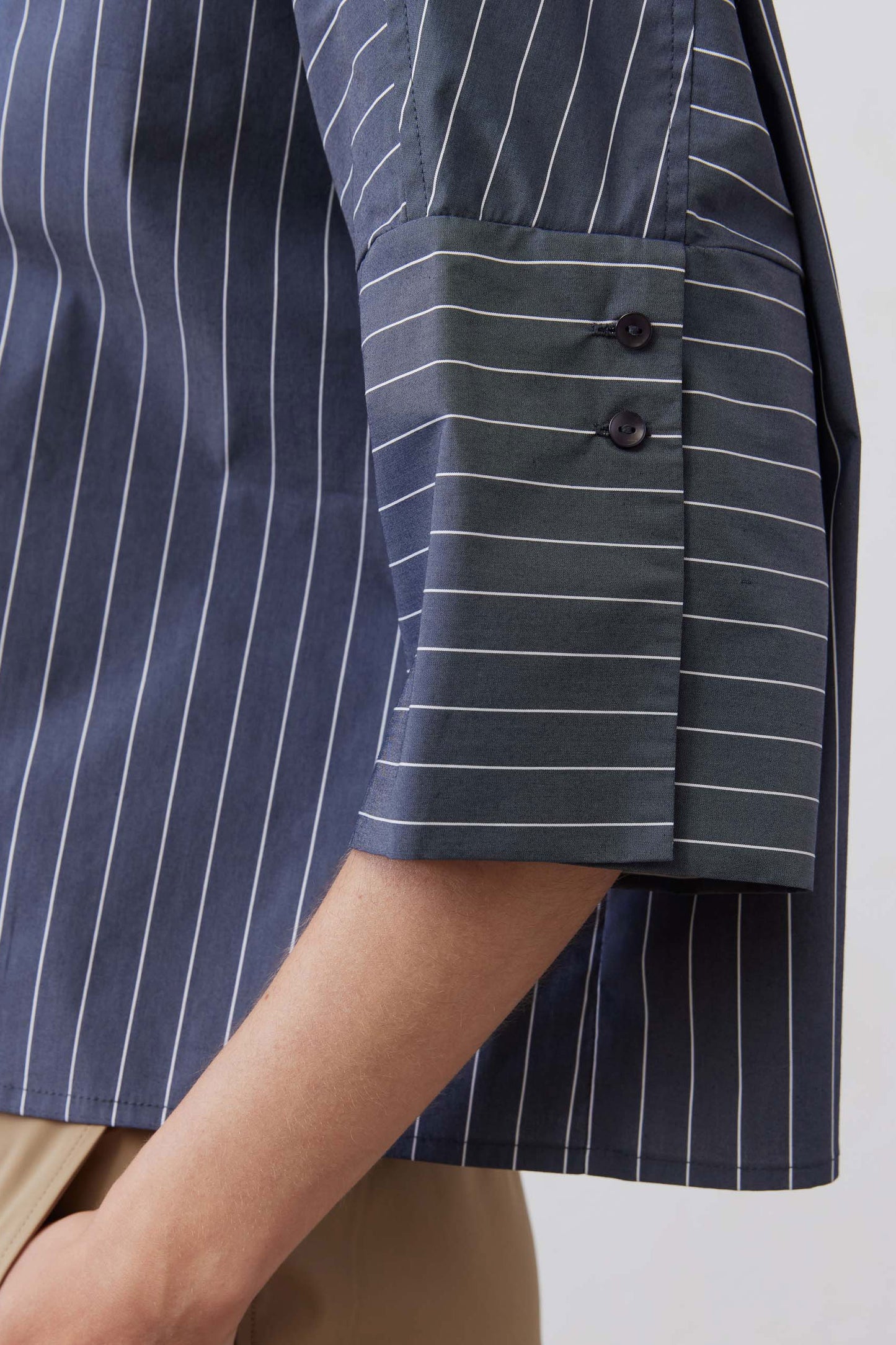 Oversized Cropped Button Up