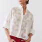 Oversized Geo Sheer Cropped Blouse