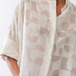 Oversized Geo Sheer Cropped Blouse