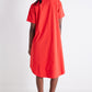 Oversized Pinch Waist Poplin Dress