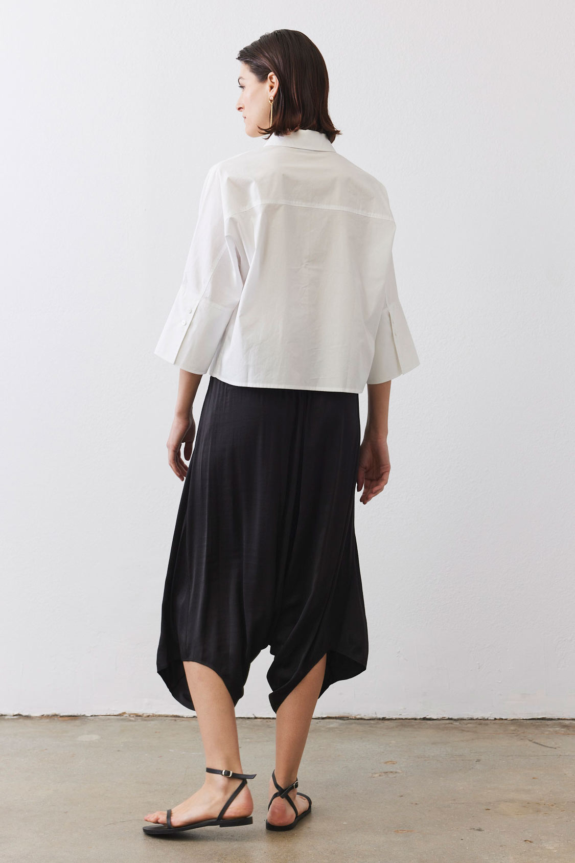 Oversized Poplin Cropped