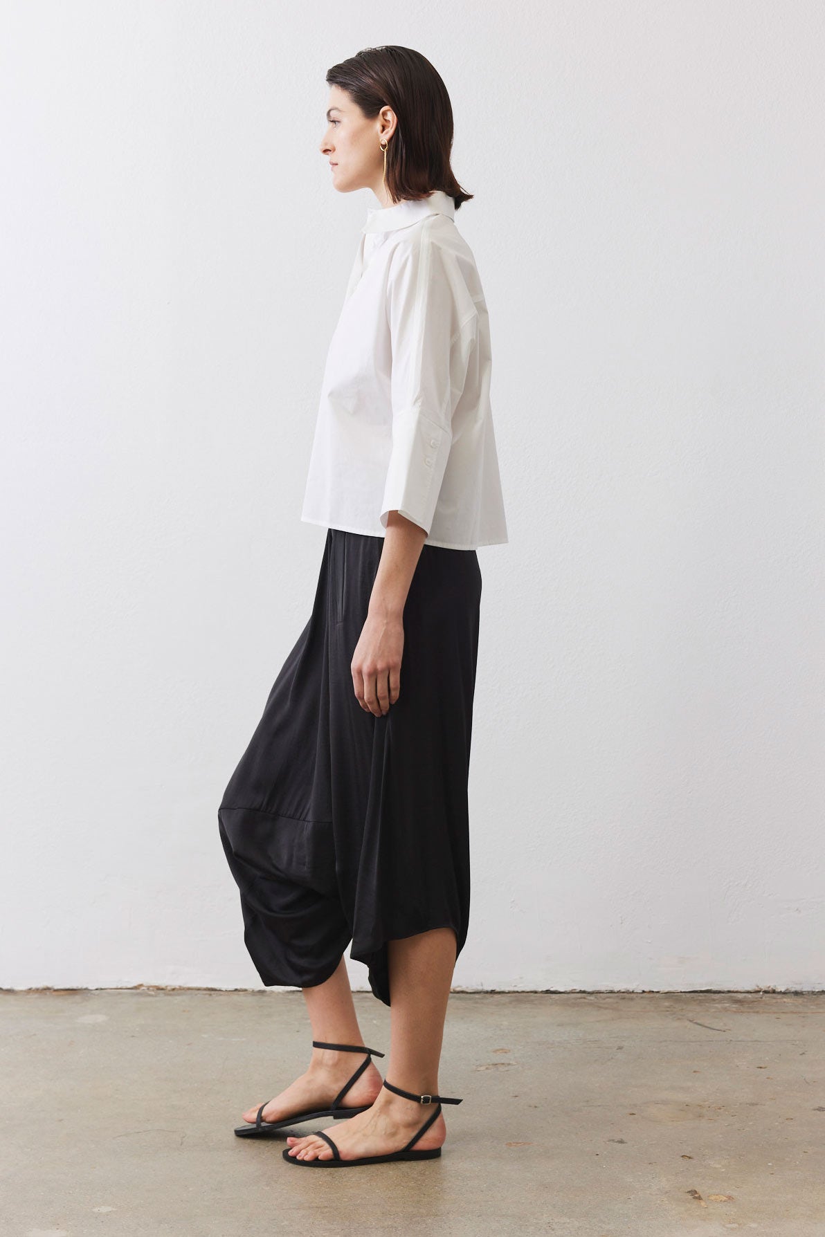 Oversized Poplin Cropped