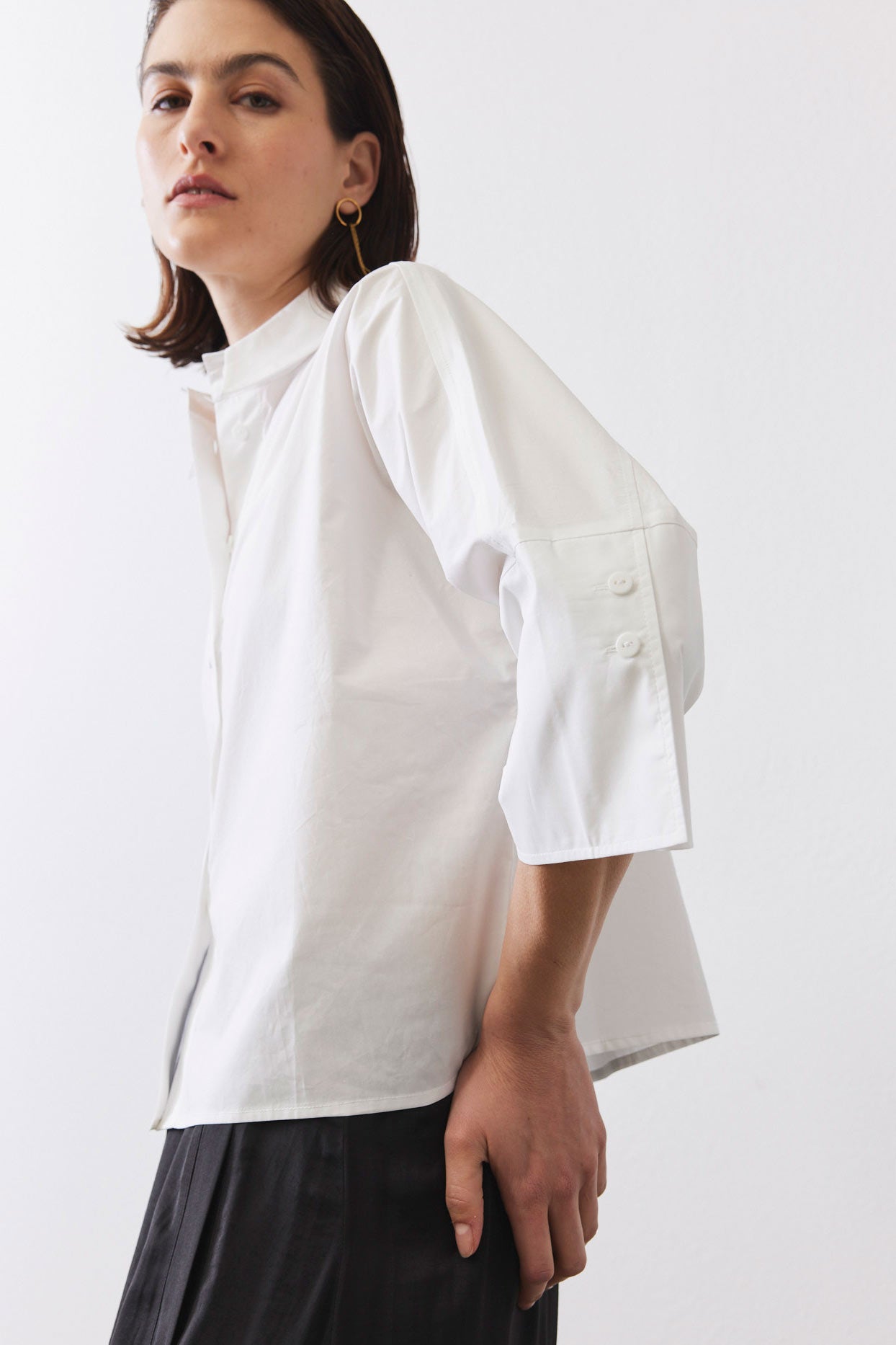 Oversized Poplin Cropped