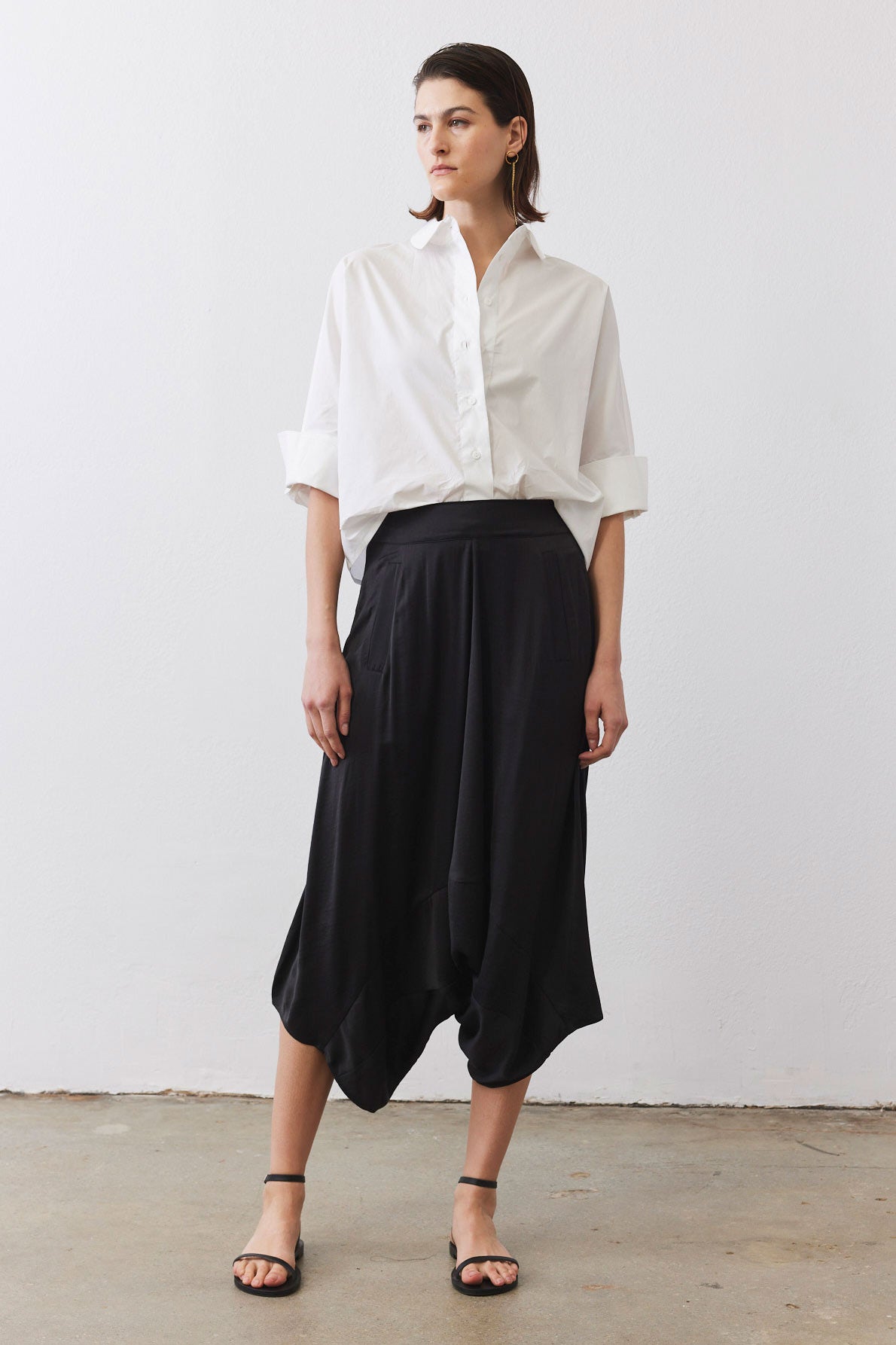 Oversized Poplin Cropped