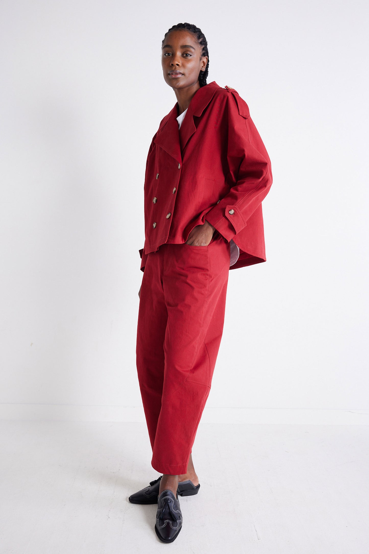 The Oversized Twill Trench