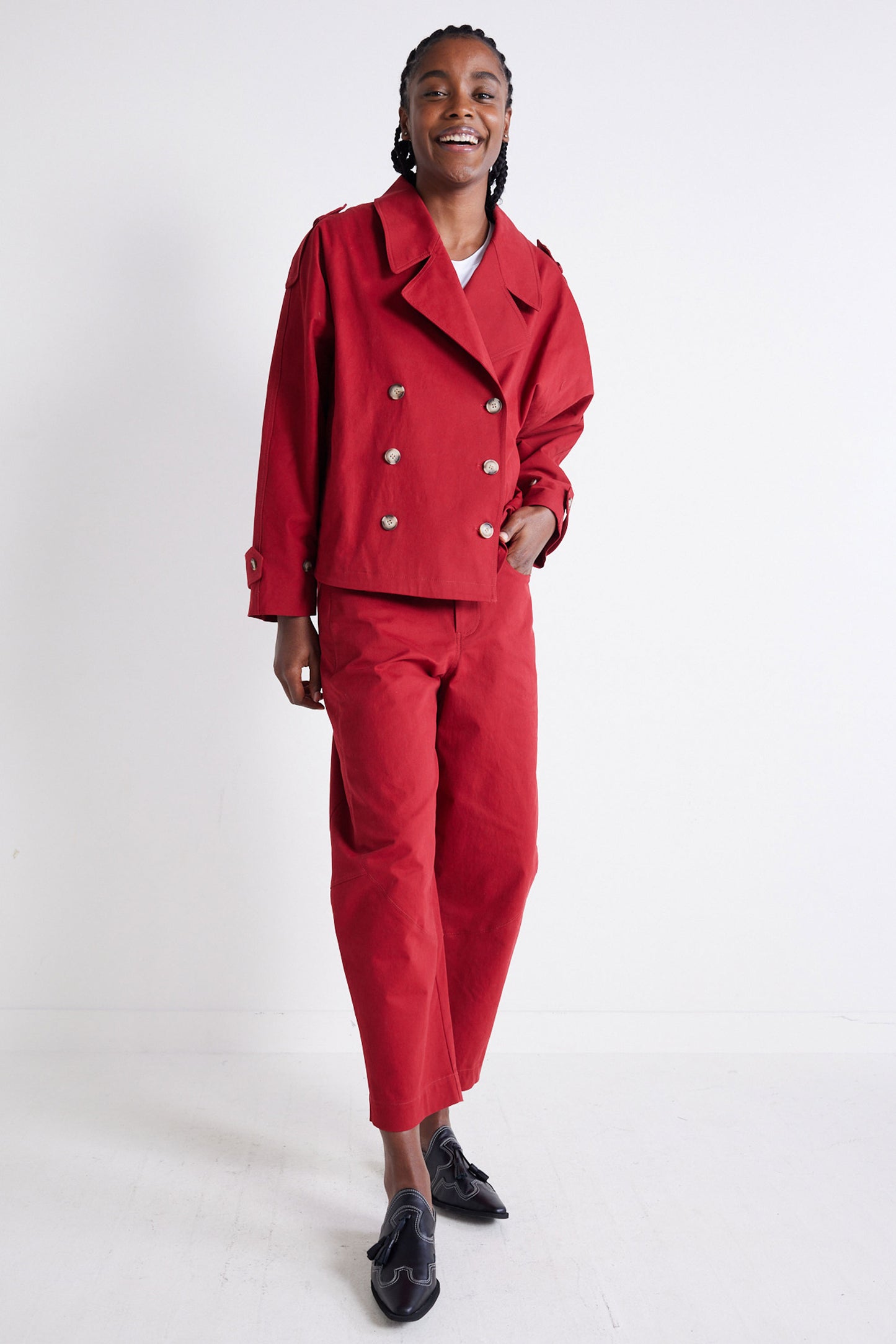 The Oversized Twill Trench