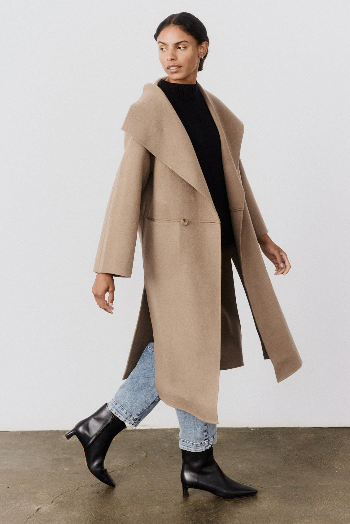 The Collared Oversized Wool Coat | Light Camel – Ruti