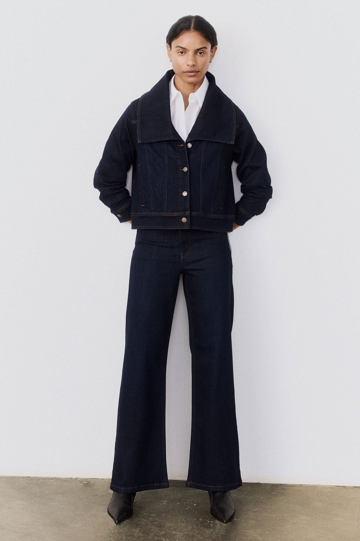 The Petite Palazzo Jeans