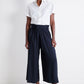 Light Poplin Paperbag Wide Leg Pants