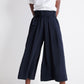 Light Poplin Paperbag Wide Leg Pants