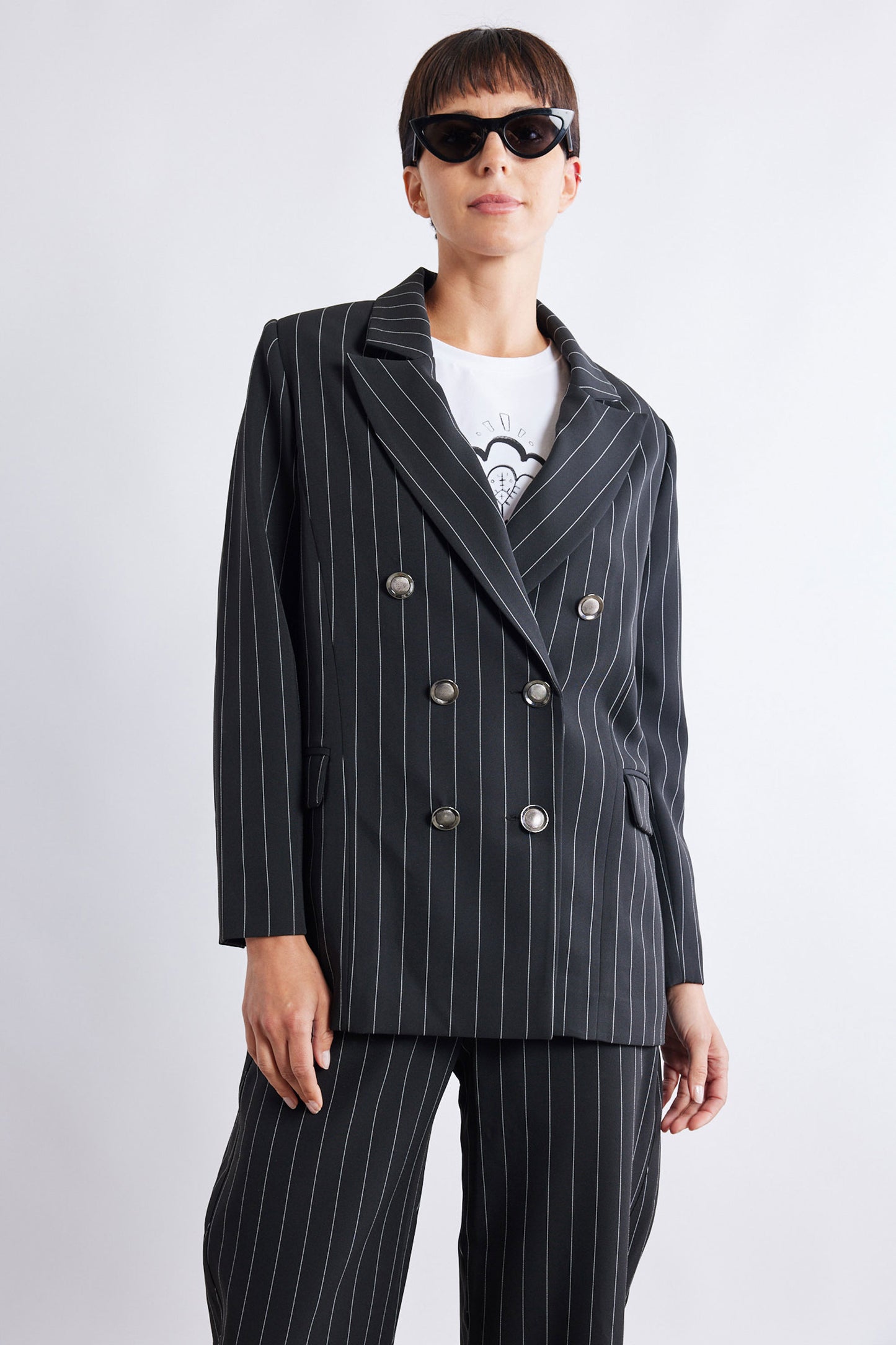 The Pinstripe Boyfriend Blazer