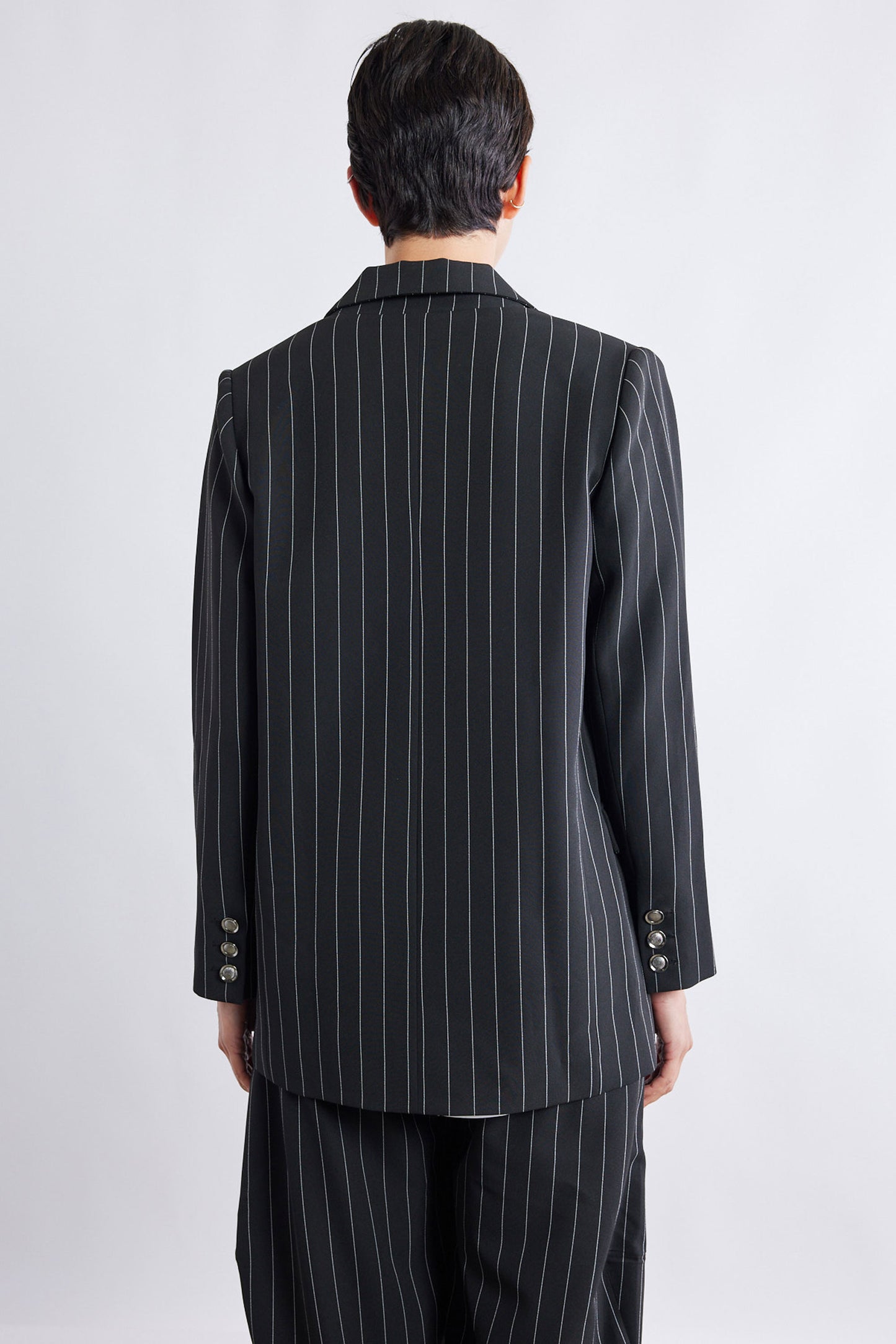 The Pinstripe Boyfriend Blazer