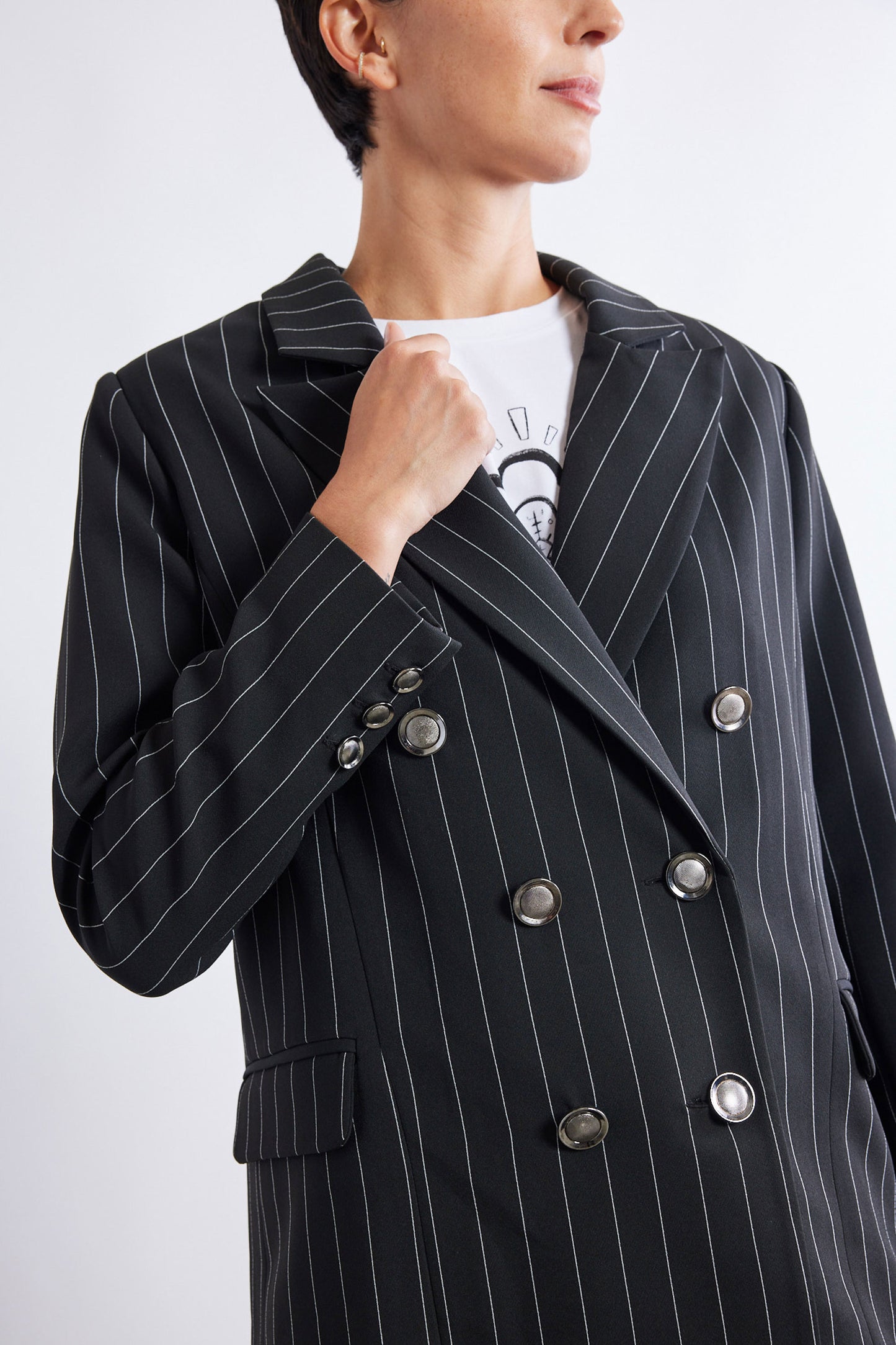 The Pinstripe Boyfriend Blazer