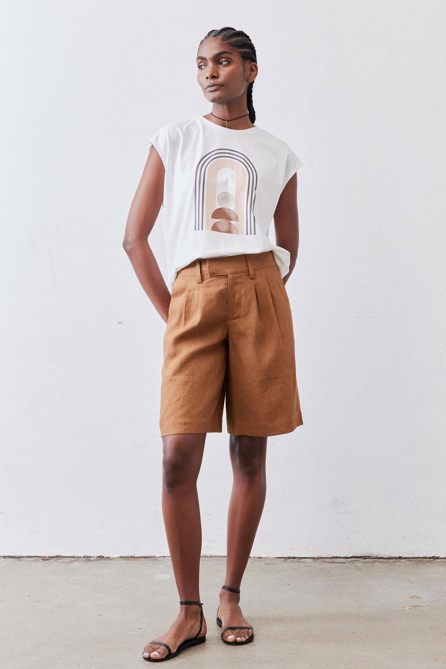 The Pleated Bermuda Shorts