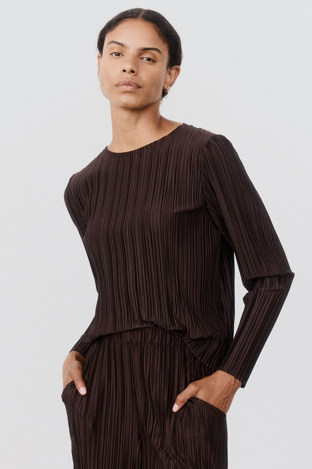 Relaxed Pleated Top