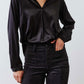 The Popover Washable Silk Long Sleeve Blouse