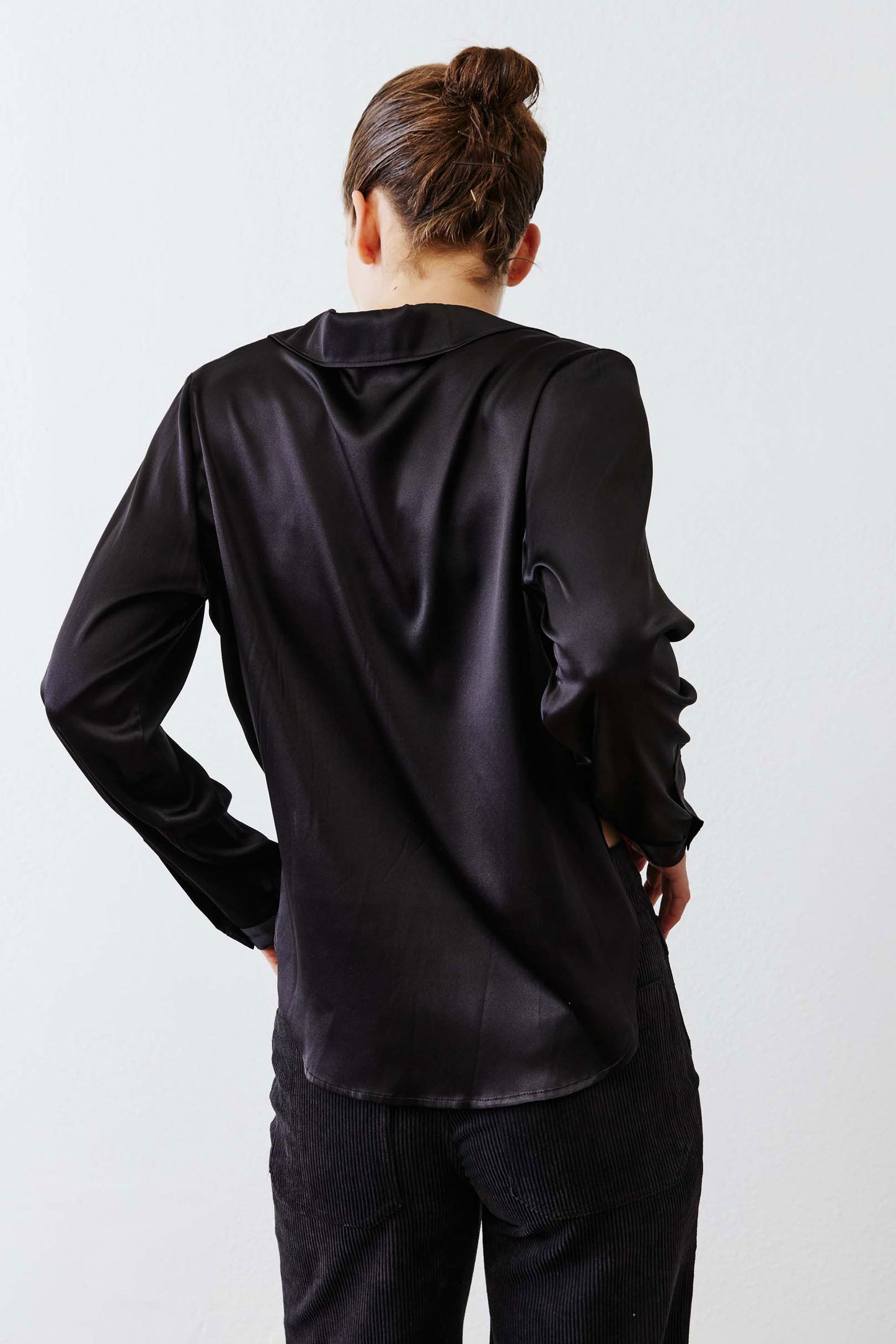 The Popover Washable Silk Long Sleeve Blouse