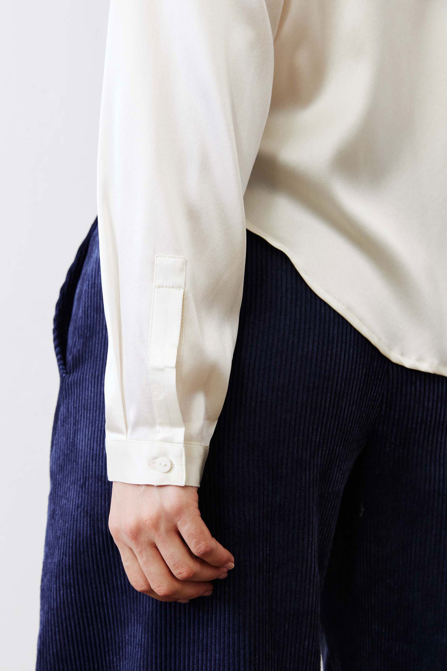 The Popover Washable Silk Long Sleeve Blouse