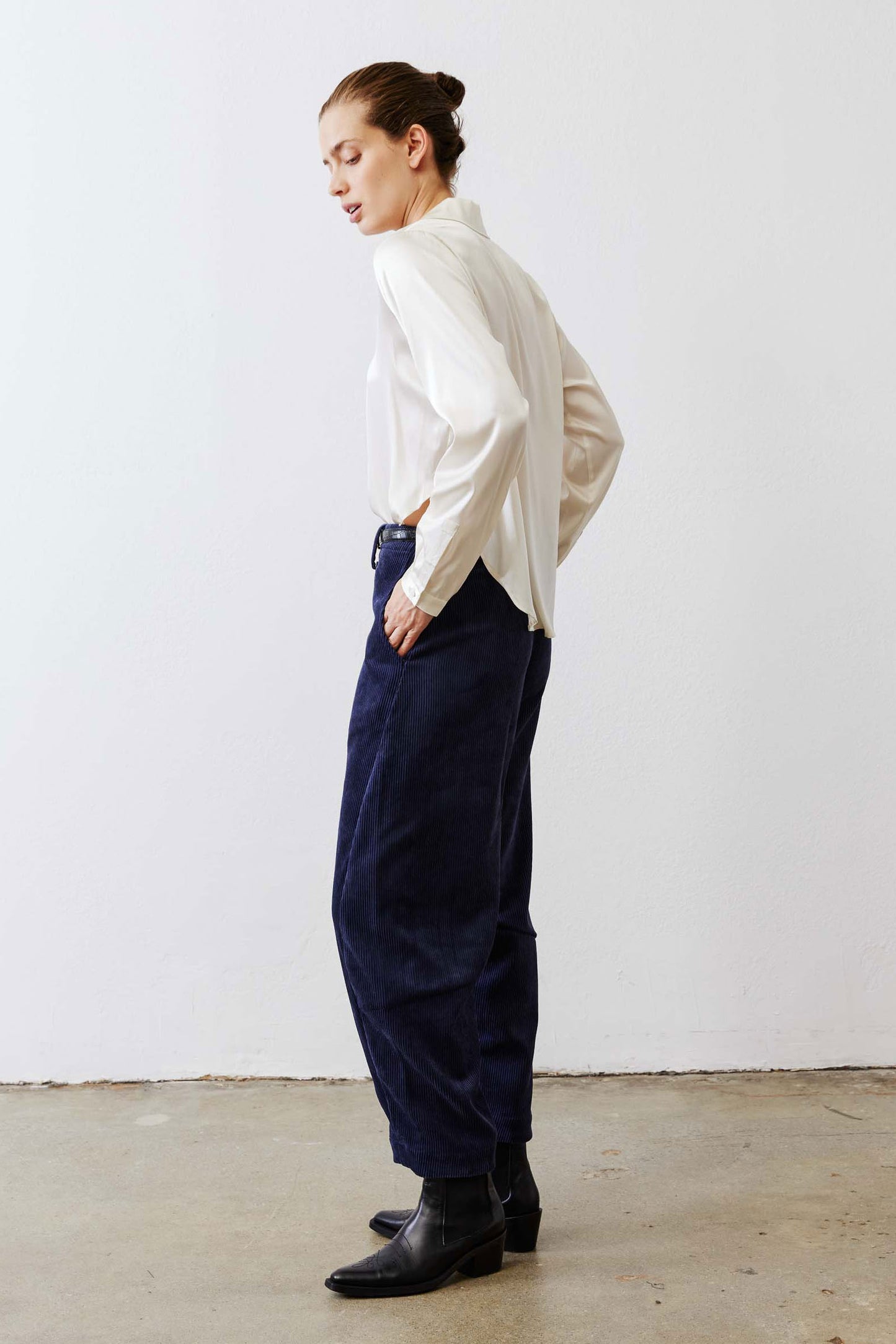 The Popover Washable Silk Long Sleeve Blouse