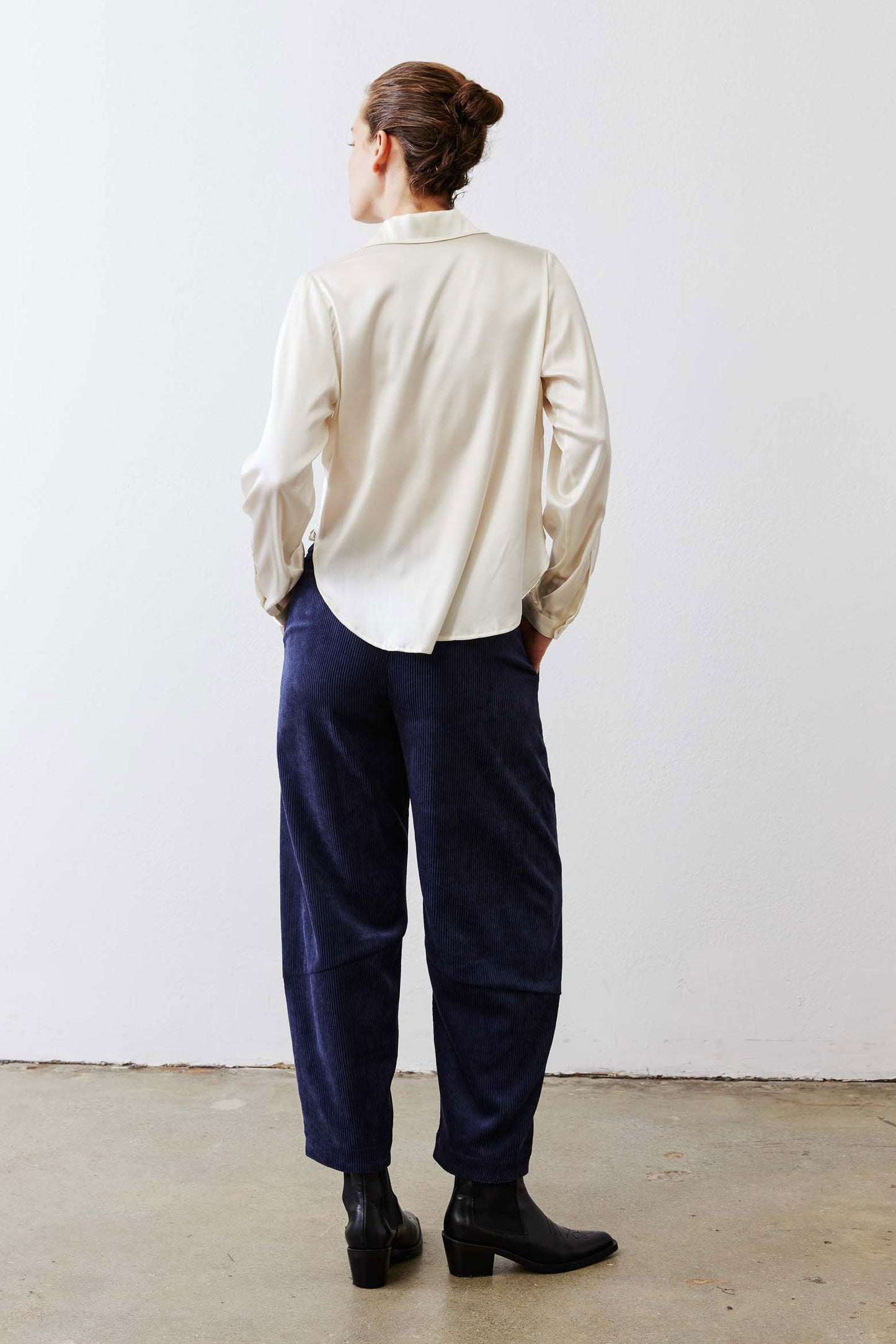 The Popover Washable Silk Long Sleeve Blouse